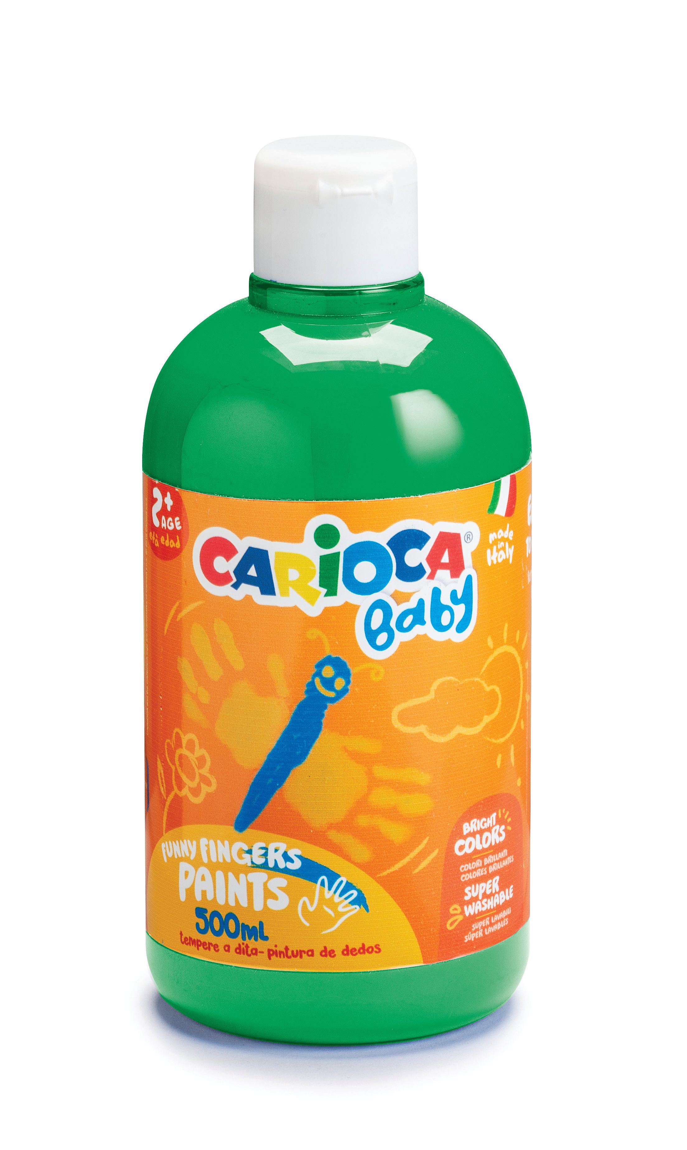 Carioca Baby Finger Paints - 500ml - Gre